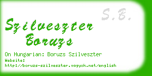 szilveszter boruzs business card